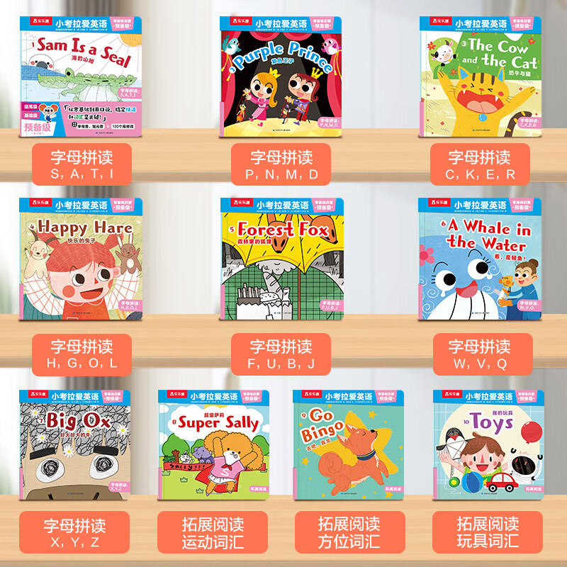 乐乐趣 小考拉爱阅读爱科学爱英语迪士尼英语儿歌唱学分级绘本 点读版 （共20册）儿童3-6-8-12岁基础启蒙幼儿英语启蒙教材 少儿英语读物幼儿园英文绘本 乐乐趣童书 小考拉爱英语 零基础启蒙 预备级