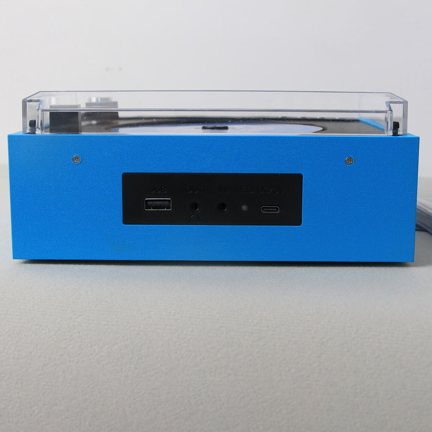 名伶M300黑胶复古CD机播放机听专辑蓝牙播放多功能桌面音箱生日礼物精致摆设 湖水蓝