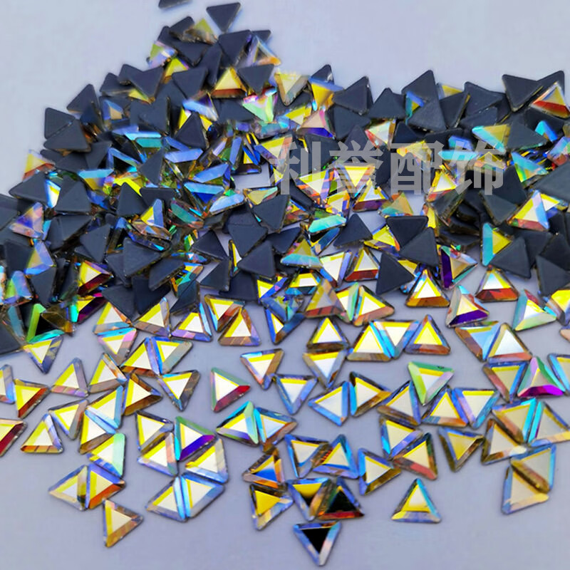 新品异形钻颜色平底烫钻 衣服DIY贴钻补钻奥钻指甲粘钻款式饰品 桃心异形钻白AB幻彩钻一包288颗