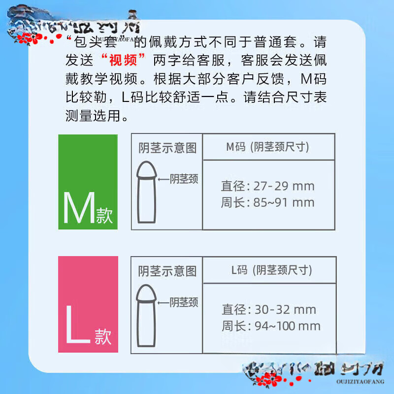 通用仅包头思玉 龟头套短款半截仅包头不戴套玻尿酸女性套套 M码有盒两只装
