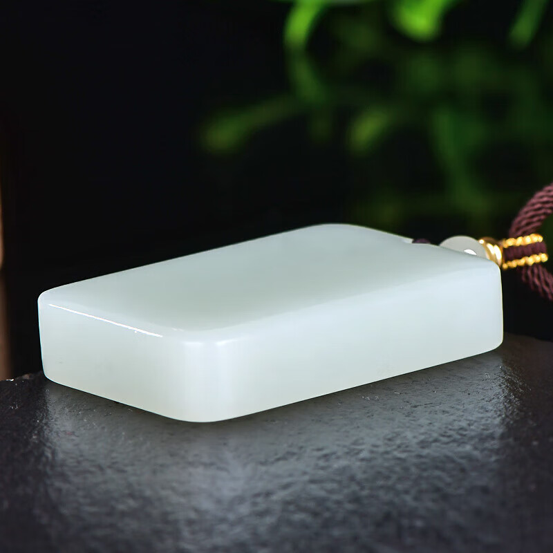 神翠鸟春上新好物和田玉无事牌吊坠平安牌玉坠配绳子 送人生日礼物 款十三 QYM7861i