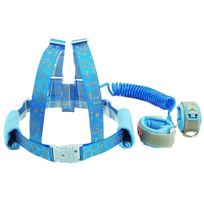 小泰克（little tikes）littletikes兒童防走失帶牽引繩寶寶肩帶防走丟手環(huán)反光遛娃神器 藍色