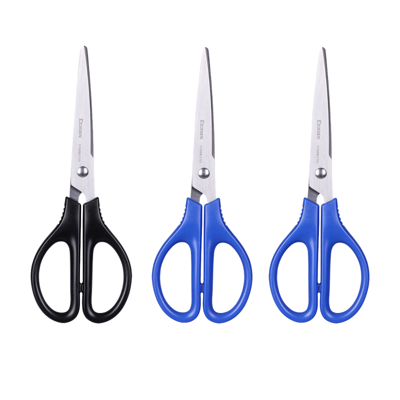 齐心（COMIX）【超级爆款】3把170mm中号剪刀（2蓝1黑）办公生活家用剪刀学生手工剪子/剪刀 办公用品ED15