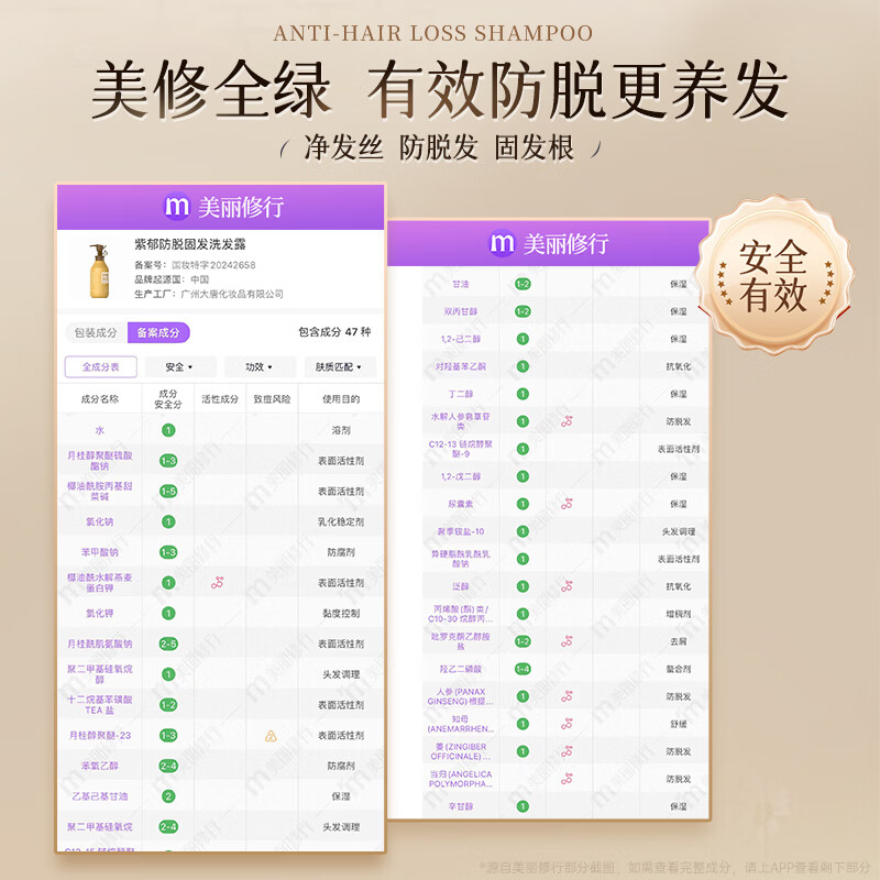 紫郁防脱固发洗发水洗发露生姜洗头膏固发去屑防掉断发控油 【科学防脱】防脱洗发水500g*2