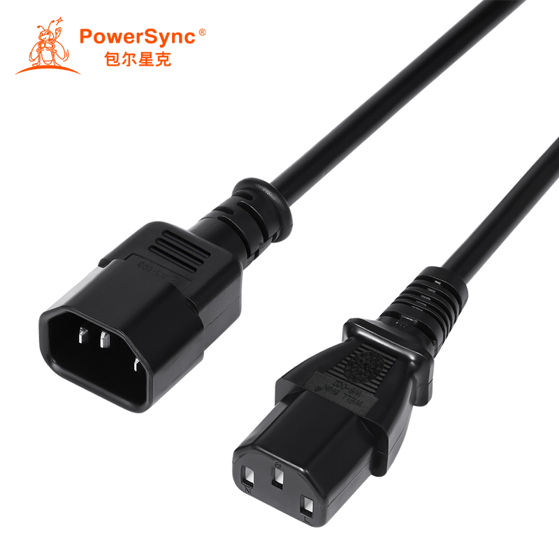包尔星克 pdu/服务器c13转c14电源延长线 黑色3米 ws-003 ws-002 mppq