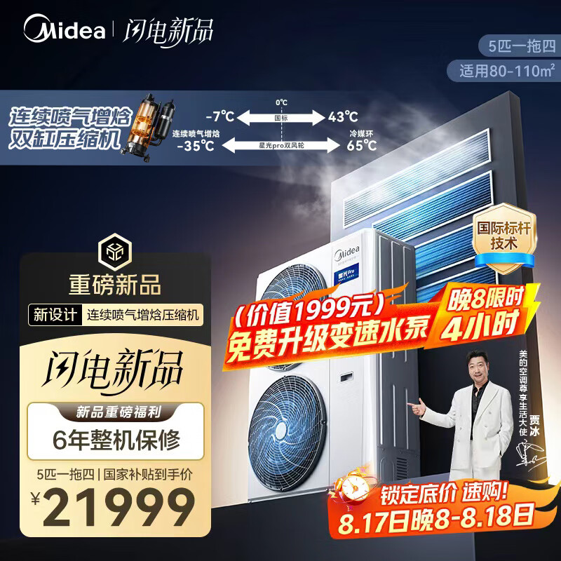 ����Ӫ�����ģ�Midea������յ�һ���Ķ�����5ƥ�ǹ�PRO��ʡ��������20%��25����Ʒ ˫������� С����һ�� ����80~110�O