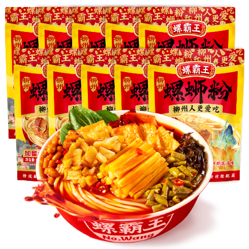螺霸王螺螄粉原味螺螄粉柳州螺螄粉正宗螺絲粉酸辣粉速食300g 280g+20g香螺濃湯*10+腐竹*1