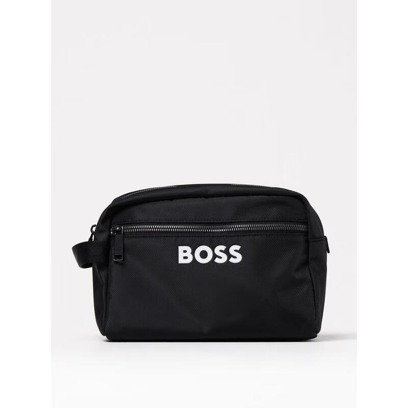 BOSS中性男士包袋牛皮奢侈品包品牌手提包商務(wù)場(chǎng)合日常出行 黑色 TU
