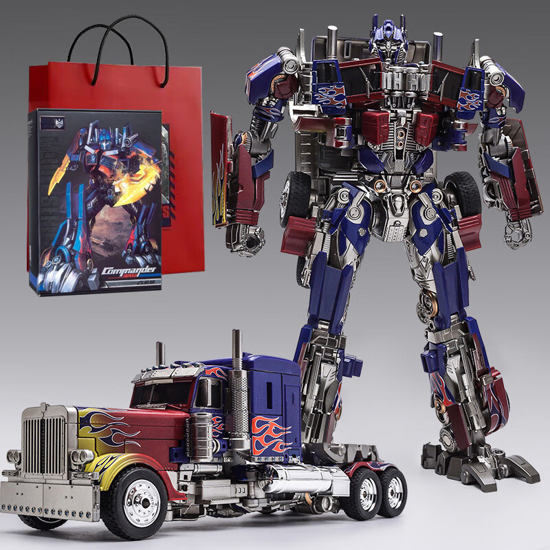 电影版擎天手办合金变形汽车人金刚机器人儿童玩具男孩生日礼物 大号合金领主指挥官擎天收藏版