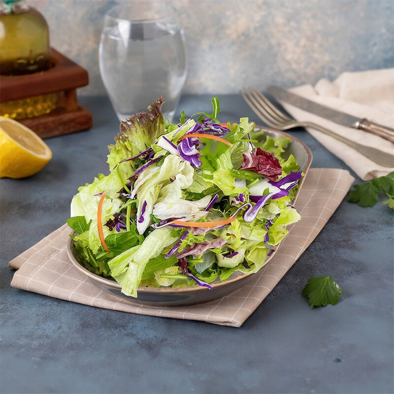 绿食者 蔬菜沙拉150g*3包 生吃蔬菜组合西餐色拉生菜健身轻食沙拉新鲜 沙拉菜3包-无沙拉酱