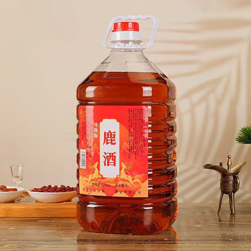 酒煜网鹿酒滋补养生酒38度 5000ml桶酒 38度 5000mL 1桶 （10斤装）