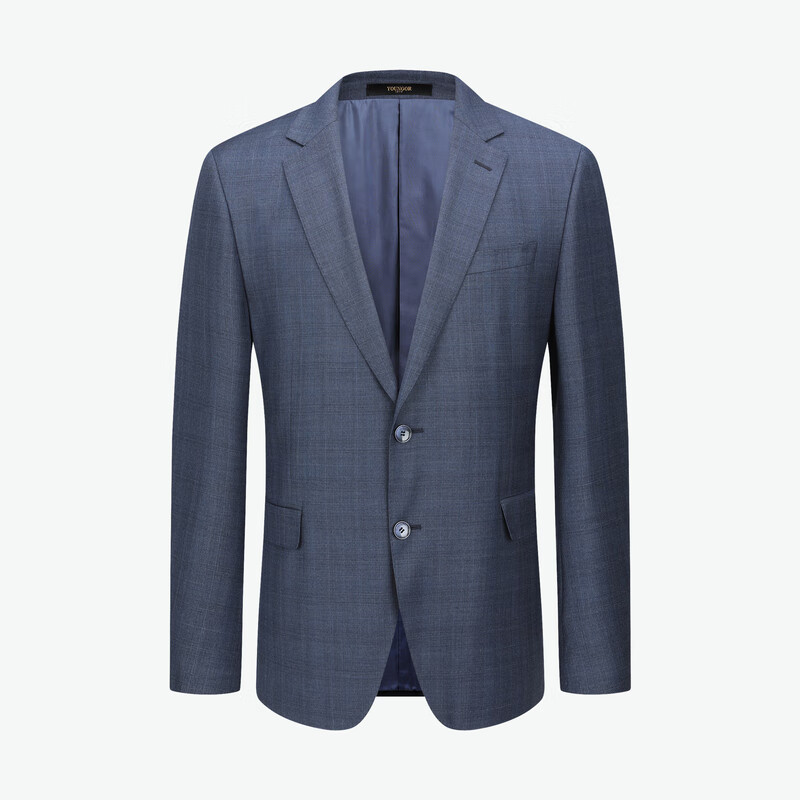 雅戈尔【商场同款】舒适羊毛+桑蚕丝西服男士春夏套西YOTX222702HJY上衣 蓝灰 XL 180/100A