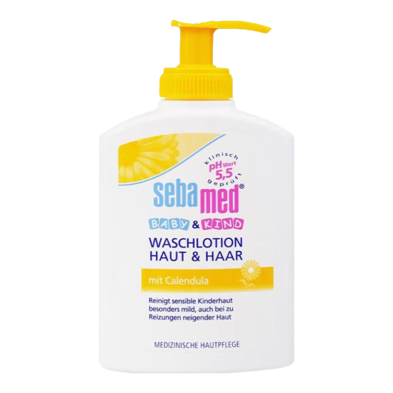 施巴（sebamed）施巴嬰幼兒童洗發(fā)水沐浴露二合一沐浴乳寶寶溫和清潔洗頭洗澡 金盞花洗護二合一200ml*1瓶