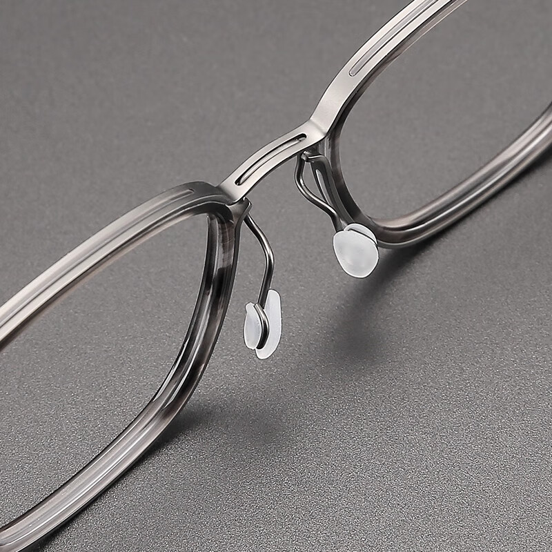 木川加大加宽大头围近视眼镜男士复古纯钛170mm大脸镜框可配度数 黑色【总宽170-适合大头围】 单镜框