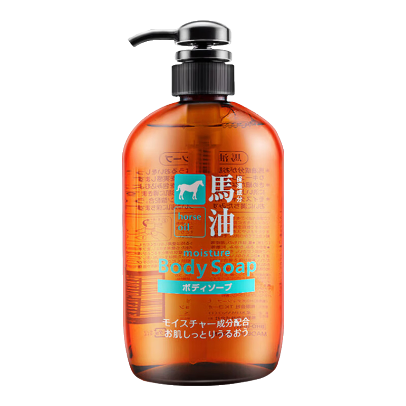 熊野油脂(kumano)馬油沐浴露600ml滋潤鎖水保濕弱酸男女通用