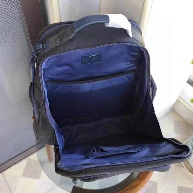 Alpha3系列弹道尼龙男士双肩包商务通勤电脑背包2603578 黑配蓝/578