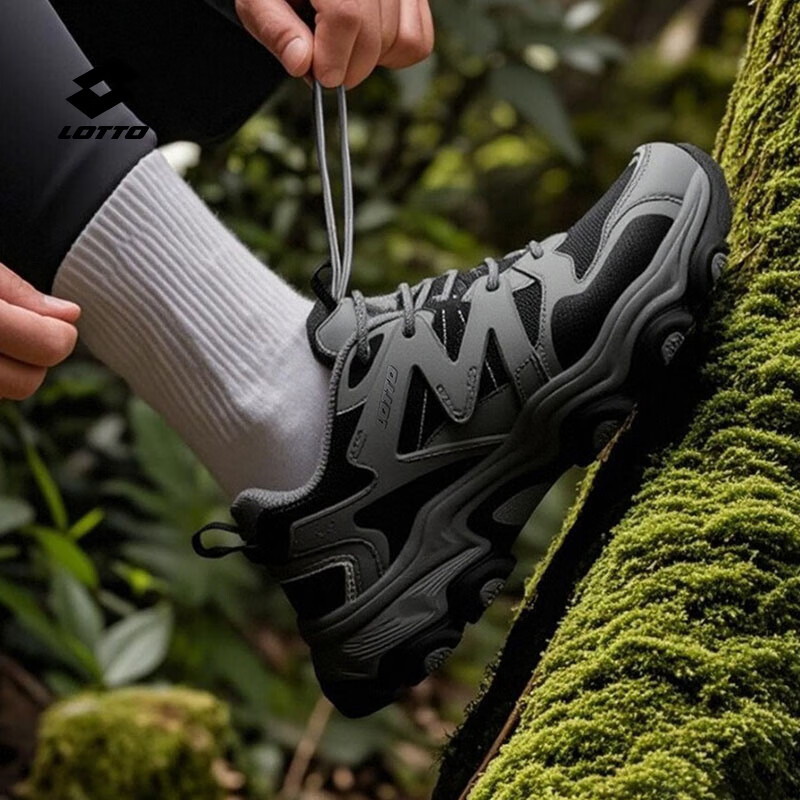 乐途男鞋登山鞋户外徒步鞋运动鞋新款官方越野减震跑步鞋休闲鞋子  摩登灰【男女同款】 42