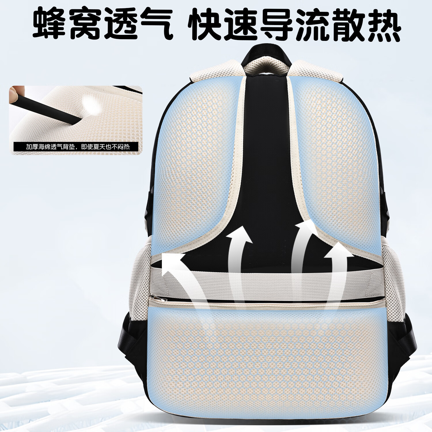 智多宝书包女减负护脊初中女生大容量双肩包轻便小学生高中生中学生背包 中号红色【送长腿云朵挂件】