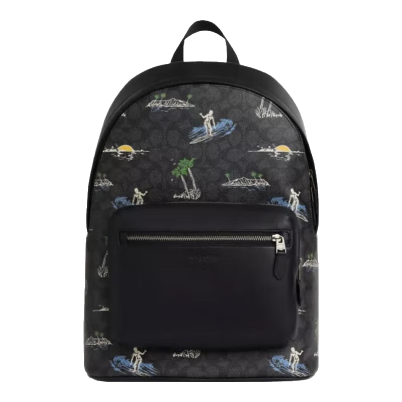 蔻馳(COACH)男包男士大號(hào)時(shí)尚潮流實(shí)用雙肩背包送男生禮物 黑色CBI31QBA5F