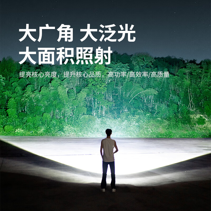 智小迪手电筒2025新款超级强光超亮充电家用耐用户外远射超长续航大容量 【2025新款白激光】26800双锂电