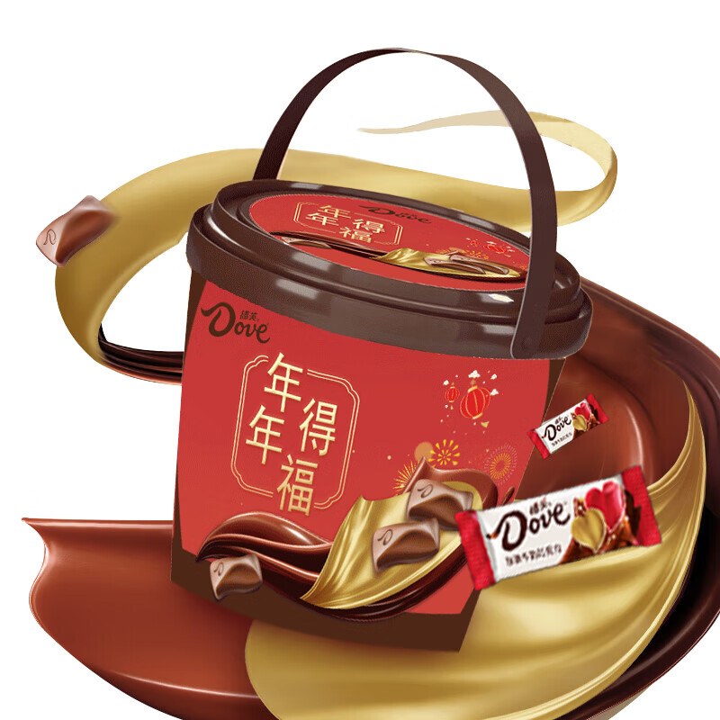 德芙巧克力糖果礼盒情人节礼物送女友员工实用福利生日礼物女生tzd 【口味随机】德芙分享桶270g