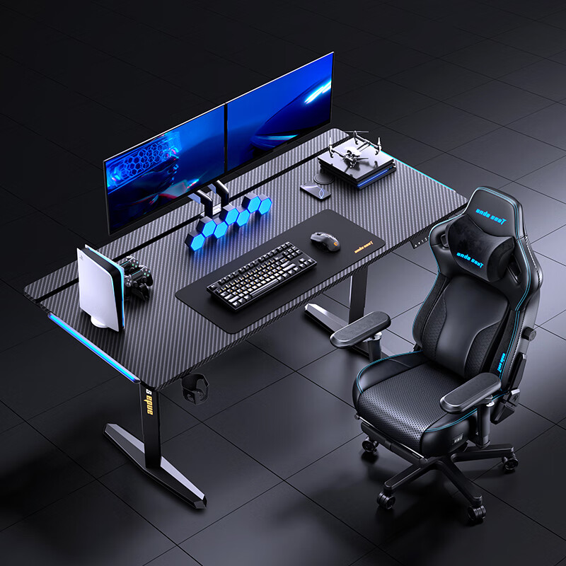 andaseaT安德斯特电竞桌电动升降电脑桌椅套装 巡航pro 1.8米+麒麟2.0 pro