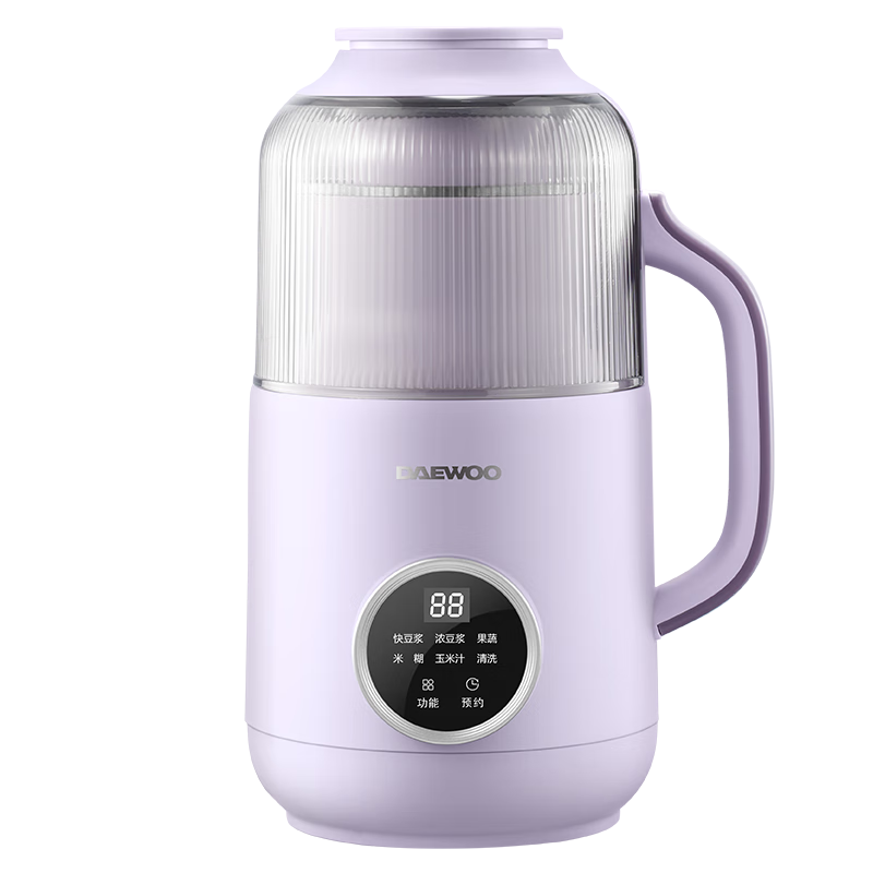 大宇（DAEWOO）破壁机小型豆浆机全自动免煮2-4人轻音免泡流食破壁机家用多功能辅食机料理机2025新款 SM06 紫色