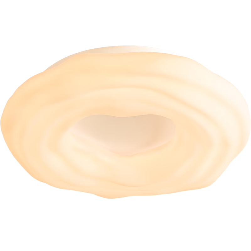 欧普（OPPLE）LED吸顶灯Ra95高显色奶油风卧室智控全光谱43瓦 奶油曲奇