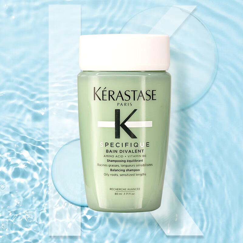 卡诗(KERASTASE)洗发水去屑改善扁塌蓬松发丝洗发露强韧滋养生姜修护洗头膏旅行装 新双重功能洗发水80ml