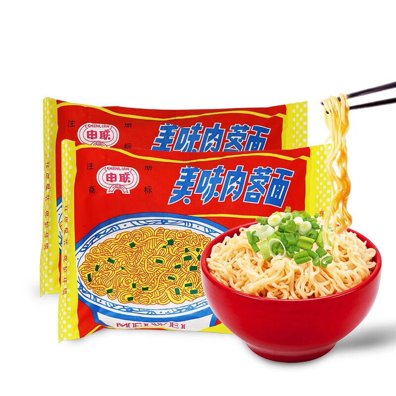 延边朝鲜族汪清方便面味申联方便面老上海面火锅面 美味肉蓉面