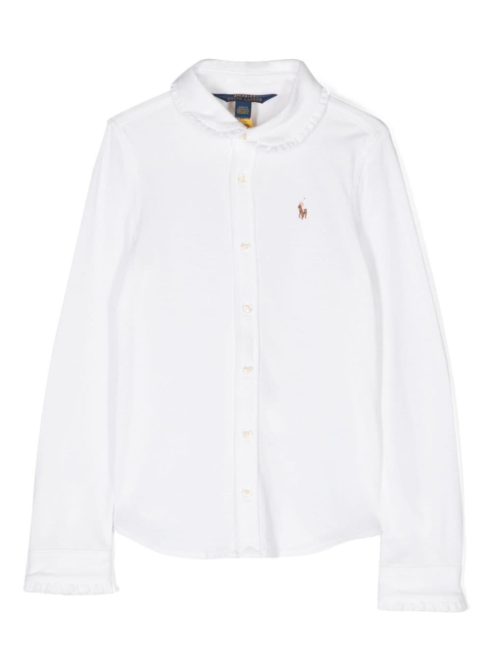 拉夫劳伦(ralph lauren) 女式棉质长袖衬衫前绣polo马标七夕情人节