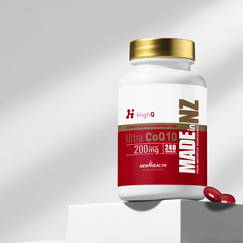 HighQ辅酶Q10胶囊200mg240粒保护心脏上班族保养新西兰进口 200mg高含量辅酶Q10胶囊 240粒*1瓶