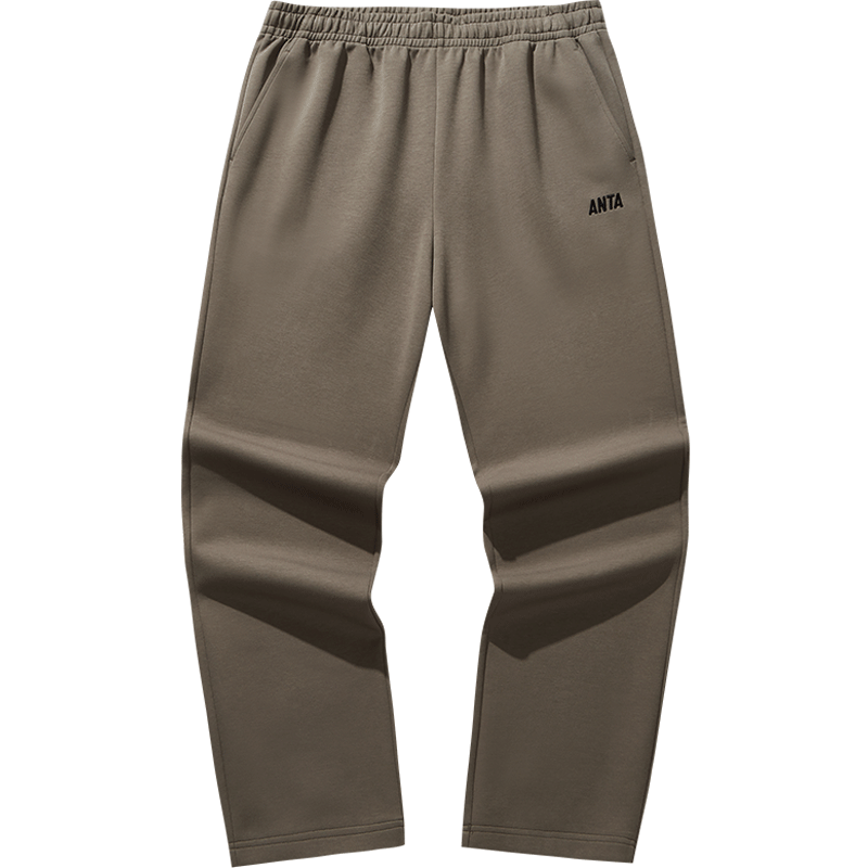 安踏運(yùn)動褲男士衛(wèi)褲秋季針織長褲通勤長褲子直筒束腳平口休閑褲男