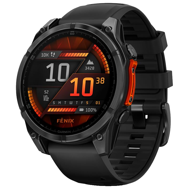 佳明（GARMIN） 佳明 Fenix 8飞耐时8户外运动手表 47mm表盘 血氧心率跑步高尔夫骑行潜水露营滑雪腕表礼物深灰色 板岩灰色和黑色表带 47 mm