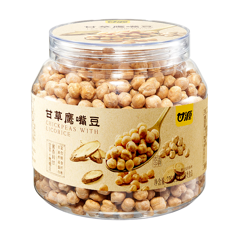 甘源甘草蜂蜜鹰嘴豆228g 坚果炒货高蛋白熟豆健身粗粮代餐大颗粒