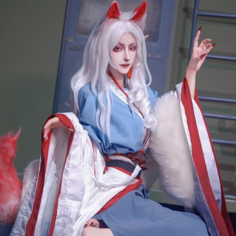 班达熊狐妖cos服超自然行动组可爱cosplay小狐狸角色扮演二次元卡通周边 狐妖套装+披肩 S