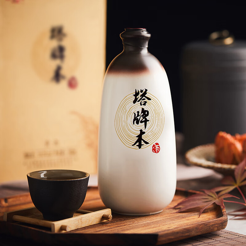 塔牌本酒 绍兴黄酒 手工糯米花雕酒 无添加焦糖色 整箱礼盒 1L 6盒 整箱装