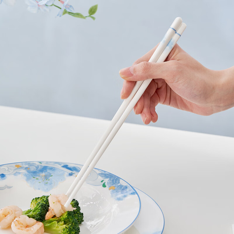 华光高档家用抗菌防滑厨房 陶瓷筷子 精美礼盒套装 云梨赋 【云梨赋】 4双 陶瓷筷