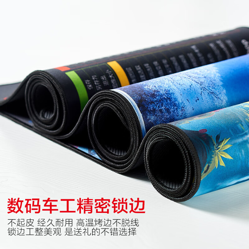 鼠标垫超大加厚书桌面垫子电脑办公电竞游戏学生卡通垫防滑加厚 大号-kitty猫-30*80厘米*2毫米