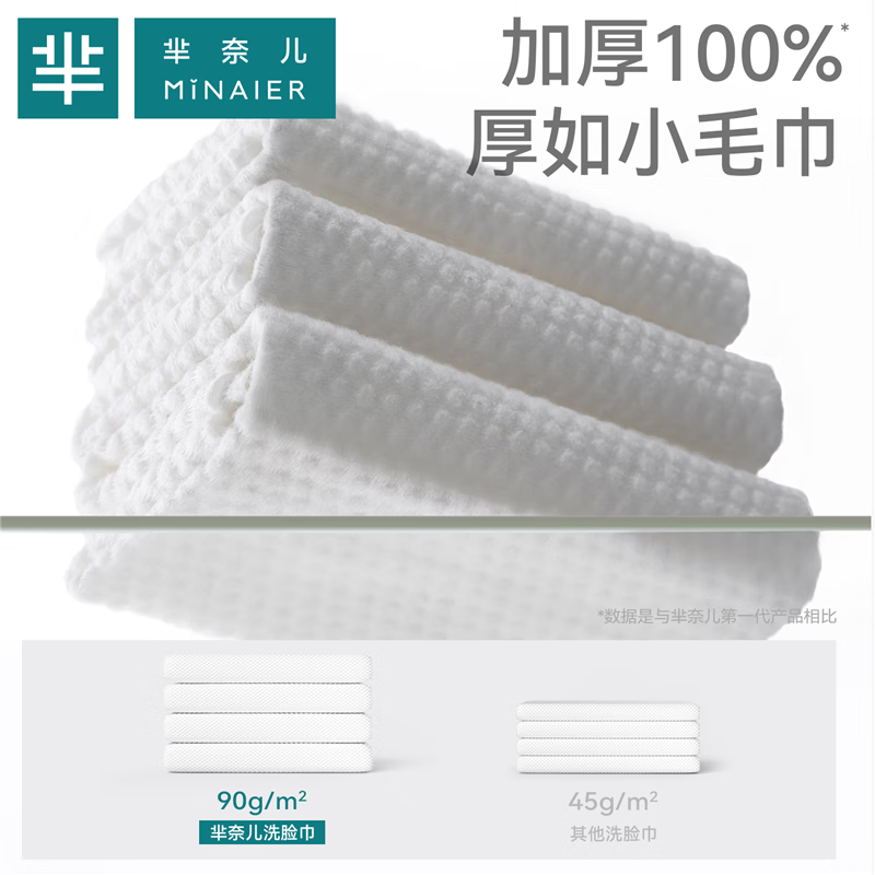 芈奈儿一次性洗脸巾壁挂式国潮系列加厚绵柔巾母婴可用卸妆洗面洁面巾 1提*升级加量【送挂钩】共180抽