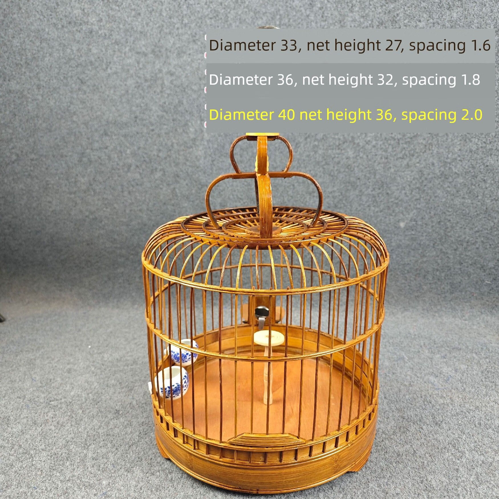 紫竹百灵鸟笼低桩云鸟笼成品小沙百灵手笼行走鸟笼竹鸟笼装饰鸟笼