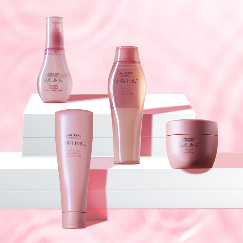 资生堂专业美发芯护理道轻盈丝逸蓬松洗发水仙女粉色粉瓶沙发 洗发水1000ml+护发素1kg礼盒装