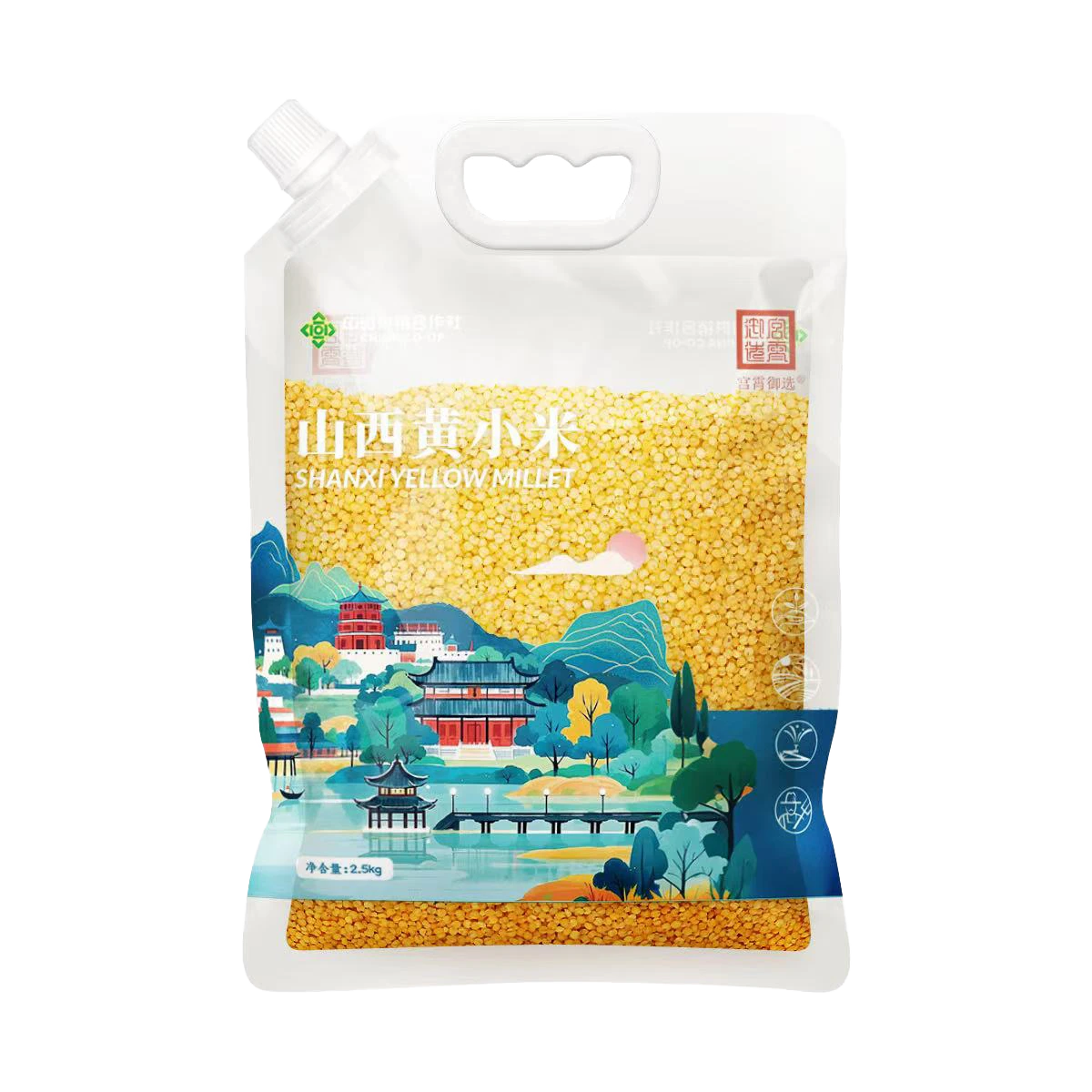 宫霄御选山西黄小米5斤 当季新米米油丰厚五谷杂粮粗粮粥 小米杂粮 早餐