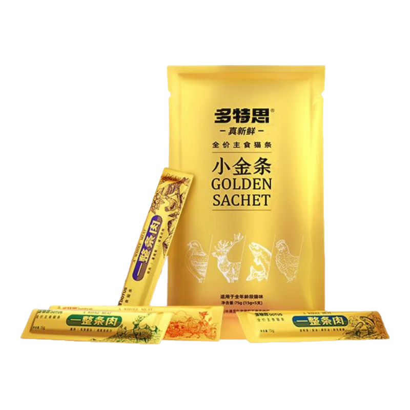 多特思（DOTUS）小金條貓條貓咪主食貓罐頭幼貓妙鮮包魚互動(dòng)濕糧包貓?zhí)蜥u條 小金條【鹿肉】15支