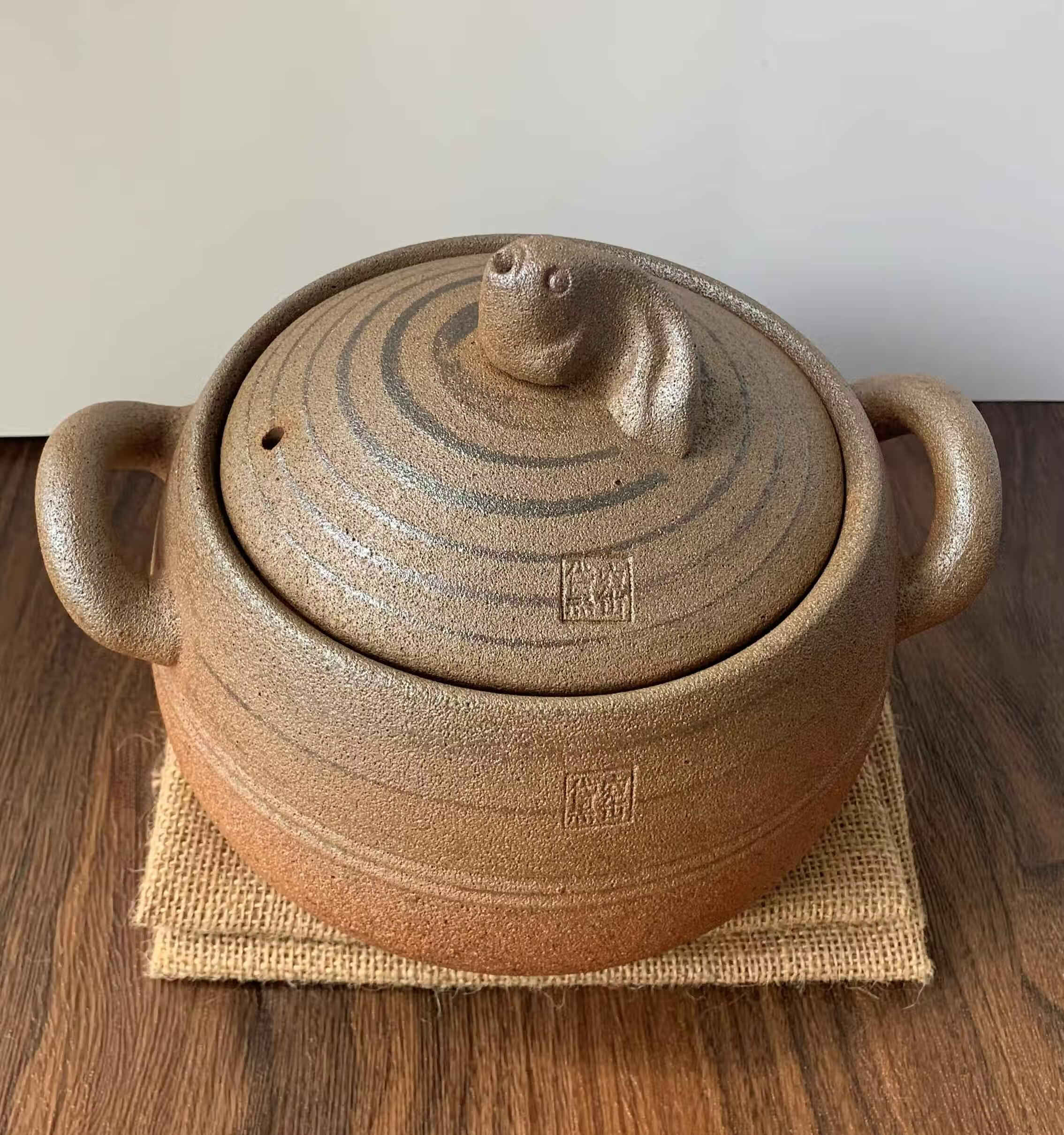 smvp四川雅安荥经砂锅养生无釉添加金鱼圈耳土砂锅 77ml 1.