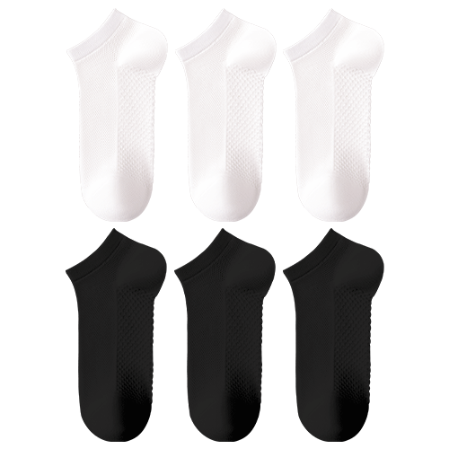 百亿补贴:恒源祥女士袜子女春夏季纯棉抑菌黑色短袜舒适透气百搭棉袜女 3黑+3白 【网眼透气】 6双 均码 【22-24cm】32.9元