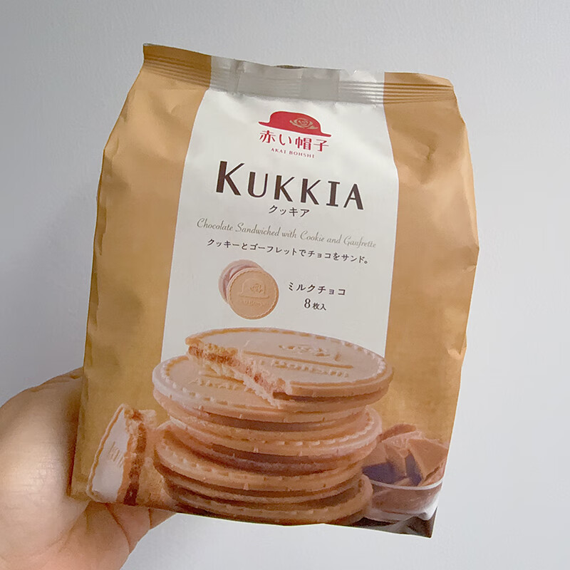 红帽子 日本进口千朋红帽子饼干牛奶巧克力薄脆抹茶味饼干法式薄饼