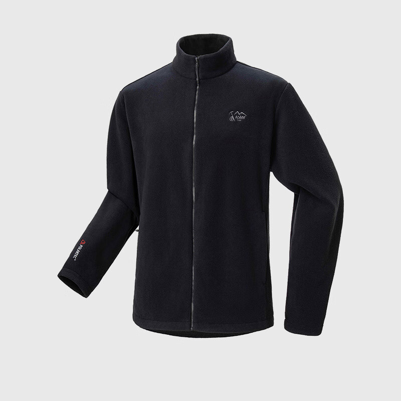 奥索卡25年秋冬新品抓绒衣PolarFleece极地外套透气保暖男款 黑色 185/104B