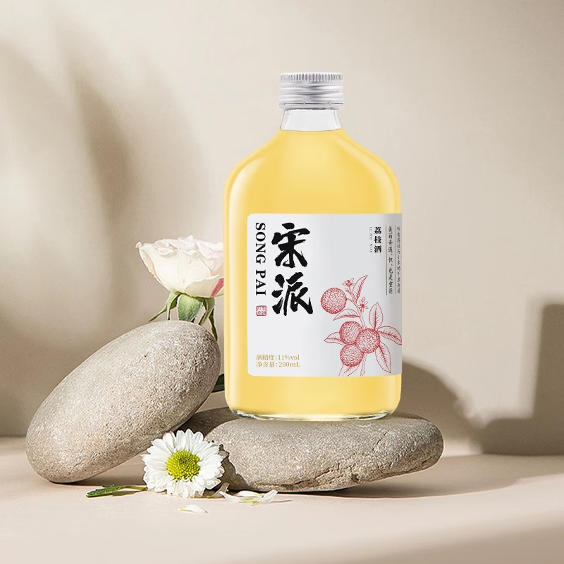 浙一家（ZJ-ZHEYI JIA WINE）荔枝酒果酒微醺低度甜酒11度少女酒女士小瓶酒晚安酒伴手禮物 歡喜-荔枝酒200ml*1瓶
