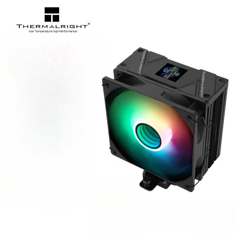 利民（Thermalright）(利民) 数显屏 六热管CPU风冷散热器 PA120 Digital BLACK AS120 VISION ARGB黑色